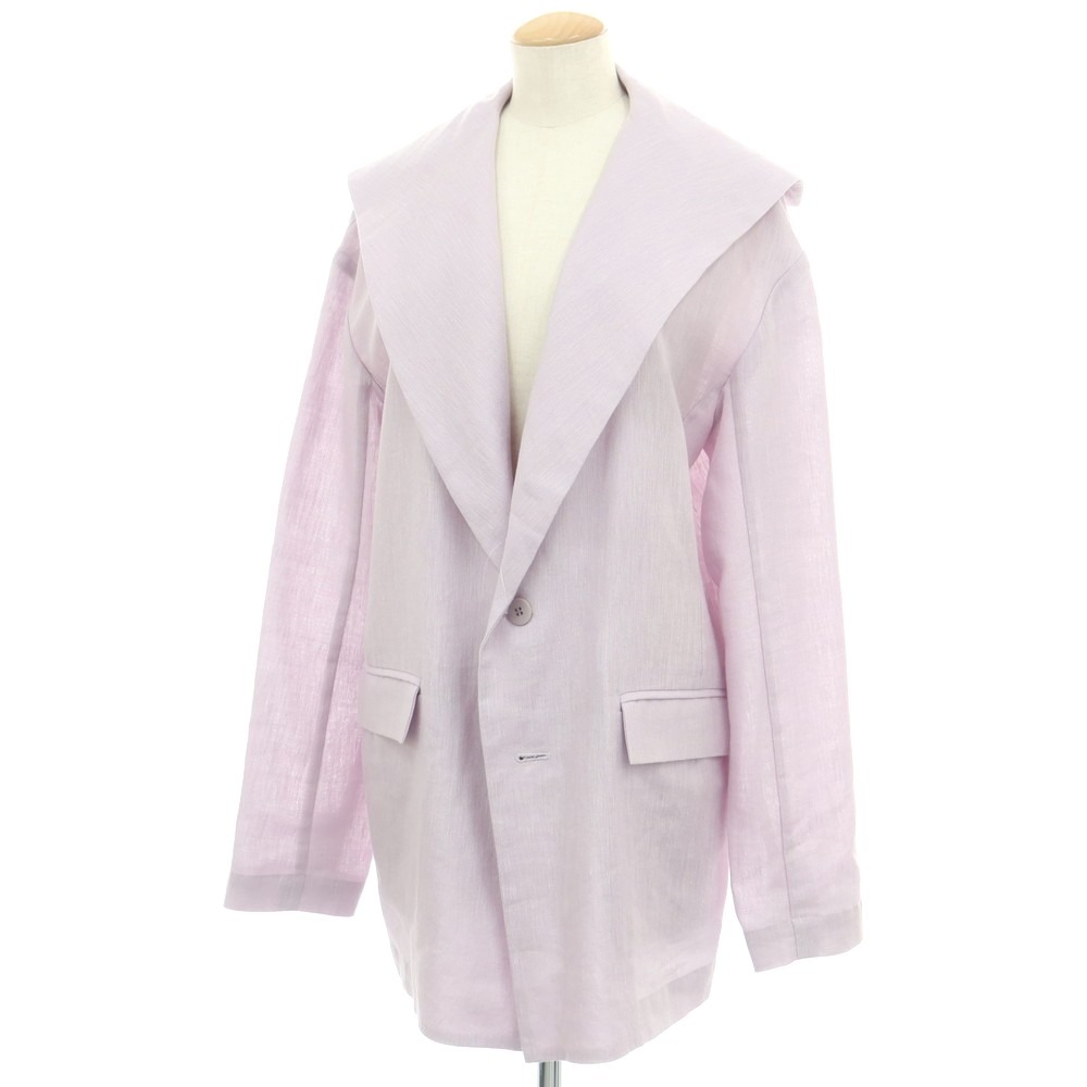 【SALE10%OFF/返品不可】【中古】イッセイミヤケ ISSEY MIYAKE 2025年春夏 乗り組み員色合い 心地好い上衣 ラベンダー【大いさ書きあらわすなし（L位）】【S/S】【物質の状態序列付けるA】【レディース】[BPD]