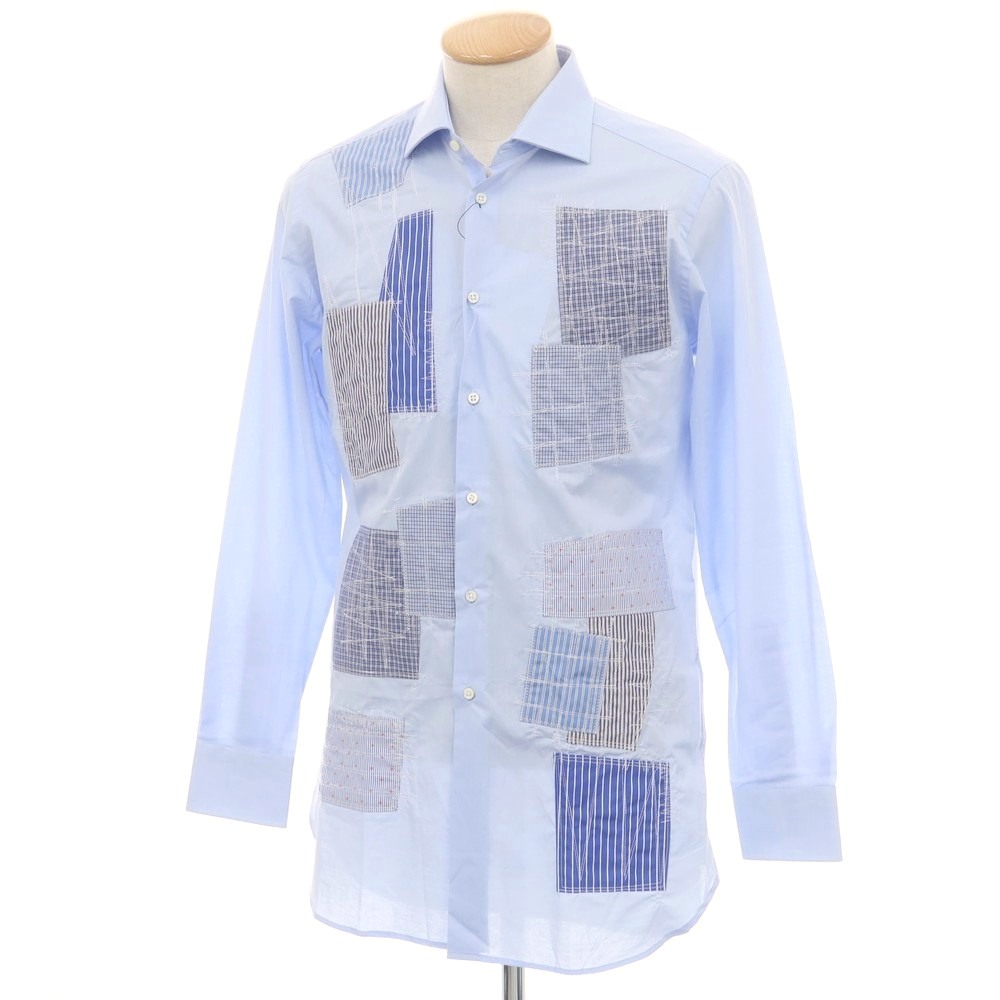 【SALE10%OFF/返品不可】【中古】ジュンヤワタナベ マン JUNYA WATANABE MAN × GUY ROVER 2025年春夏 パッチワーク 心地よいプルオーバー 点火装置青色【大きさS】【S/S/A/W】【物質の状態価値づけるA】【メンズ】[APD]