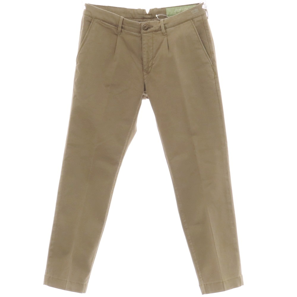 【中古】ヤコブコーエン JACOB COHEN ALEX ストレッチ コットンレーヨン カジュアルスラックスパンツ カーキ系【サイズ32】【S/S】【状態ランクB】【メンズ】[APD]