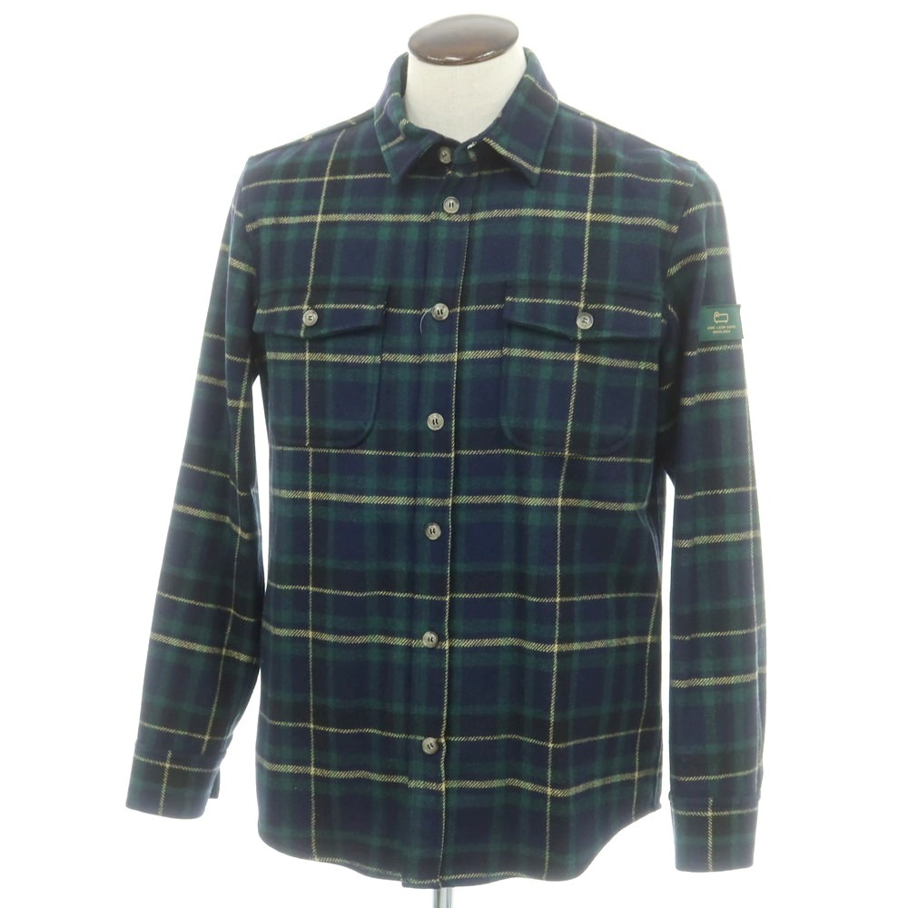 【SALE10%OFF/返品不可】【中古】エメ レオン ドレ Aime Leon Dore × Woolrich ウールポリエステルナイロン 照合のしるし 心地よいプルオーバー 米国海軍x緑であること【大きさL】【A/W】【物質の状態位置づけるB】【メンズ】[BPD]
