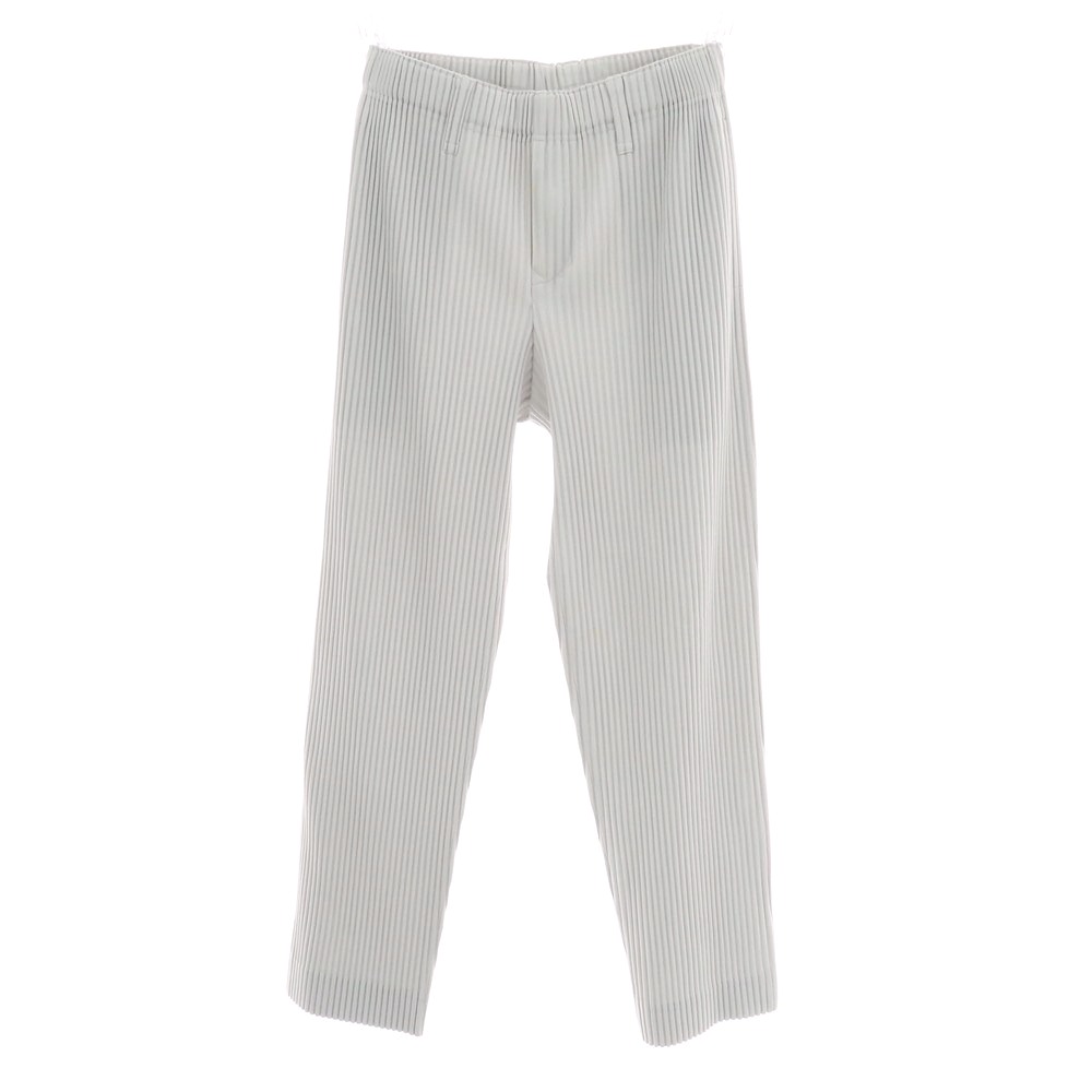 【中古】オム プリッセ イッセイミヤケ HOMME PLISSE ISSEY MIYAKE ポリエステル プリーツ イージーパンツ ライトグレー【サイズ1】【S/S/A/W】【状態ランクB】【メンズ】