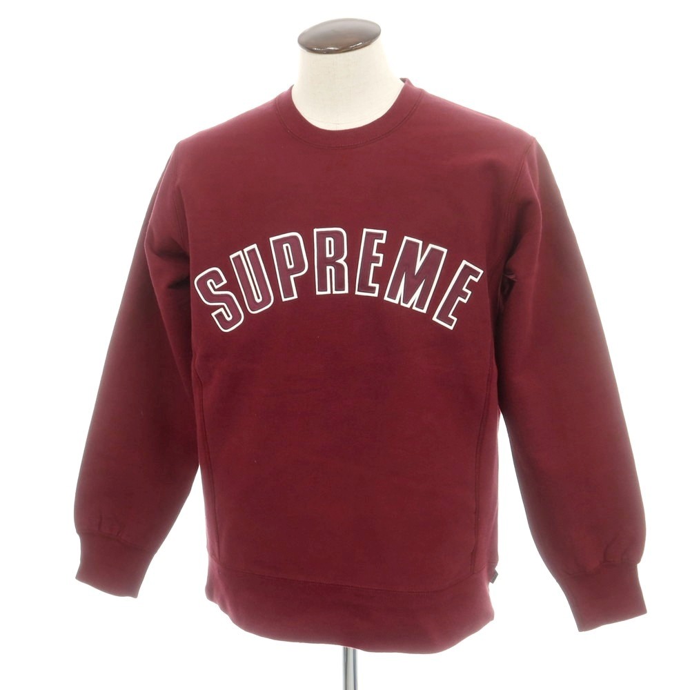 【SALE10%OFF/返品不可】【中古】シュプリーム Supreme 2015年秋冬 Arc Logo Crewneck 綿織物 汗水 バーガンディ【大きさL】【A/W】【物質の状態価値づけるB】【メンズ】[BPD]