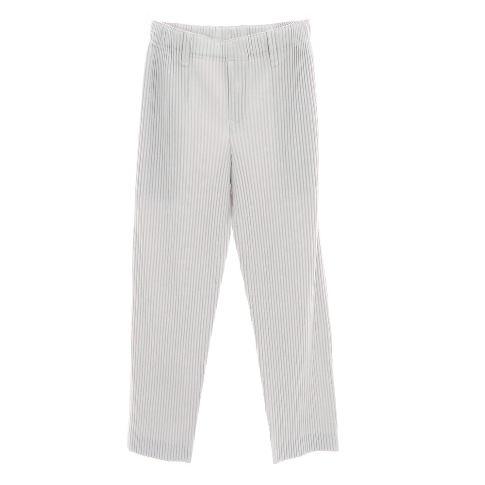 【中古】オム プリッセ イッセイミヤケ HOMME PLISSE ISSEY MIYAKE ポリエステル プリーツ イージーパンツ ライトグレー【サイズ1】【S/S/A/W】【状態ランクB】【メンズ】