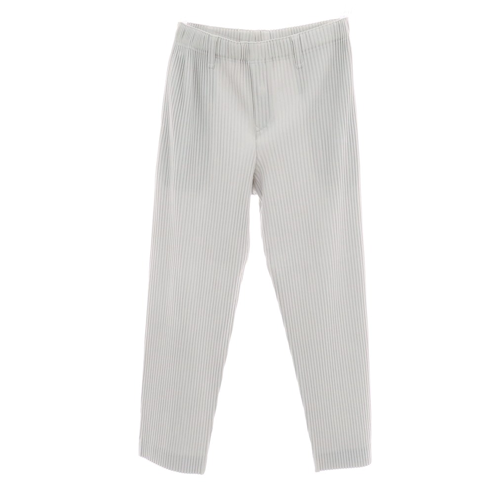 【中古】オム プリッセ イッセイミヤケ HOMME PLISSE ISSEY MIYAKE ポリエステル プリーツ イージーパンツ ライトグレー【サイズ3】【S/S/A/W】【状態ランクA】【メンズ】