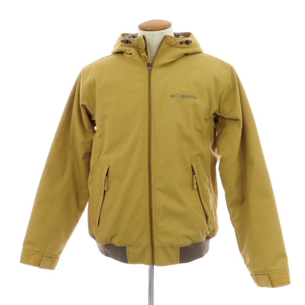 【中古】コロンビア Columbia ポリエステルコットン 内フリース フーデッドブルゾン ベージュ【サイズM】【A/W】【状態ランクB】【メンズ】[BPD]