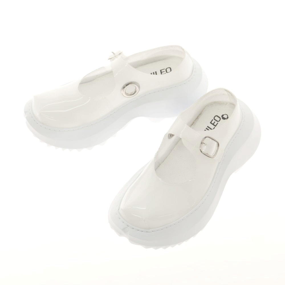 【中古】コムデ給仕 COMME des GARCONS × PHIELO 2025年春夏 ストラップシューズ 白いこと【大きさ38】【S/S/A/W】【物質の状態価値づけるA】【レディース】[APD]