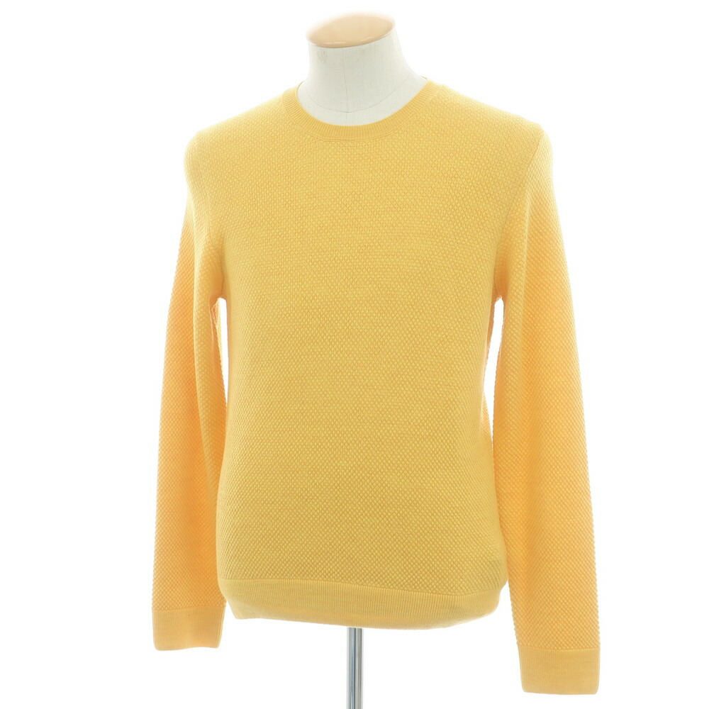 【新品】ザノーネ ZANONE ウール クルーネック プルオーバーニット イエロー【サイズ46】【A/W】【状態ランクN】【メンズ】[BPD]