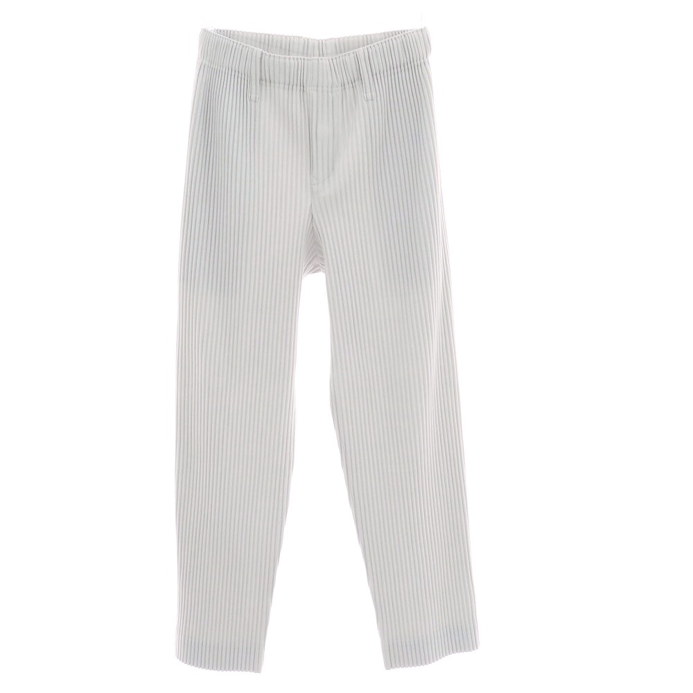 【中古】オム プリッセ イッセイミヤケ HOMME PLISSE ISSEY MIYAKE ポリエステル プリーツ イージーパンツ ライトグレー【サイズ1】【S/S/A/W】【状態ランクA】【メンズ】