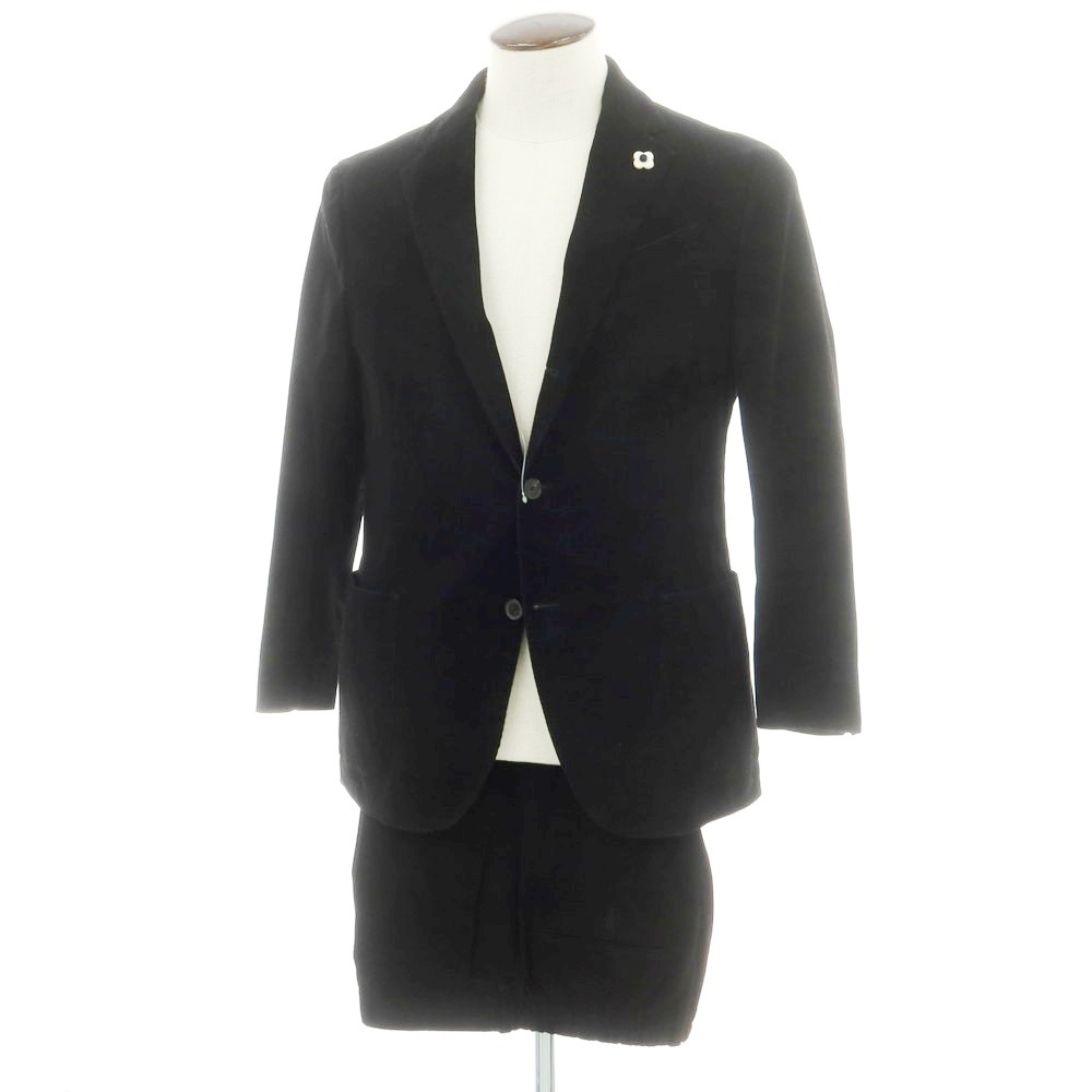 【SALE10%OFF/返品不可】【中古】ラルディーニ LARDINI コットンウールコーデュロイ 3つボタンスーツ ブラック【サイズ50】【A/W】【状態ランクB】【メンズ】[APD]｜リタリオリブロ