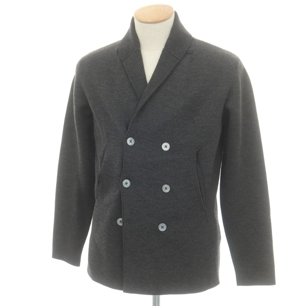 【SALE10%OFF/返品不可】【中古】クルチアーニ CRUCIANI 羊毛 肩かけ色つや ダブル6B ジレー 暗然たる薄墨色【大きさ46】【A/W】【物質の状態位置づけるB】【メンズ】[APD]