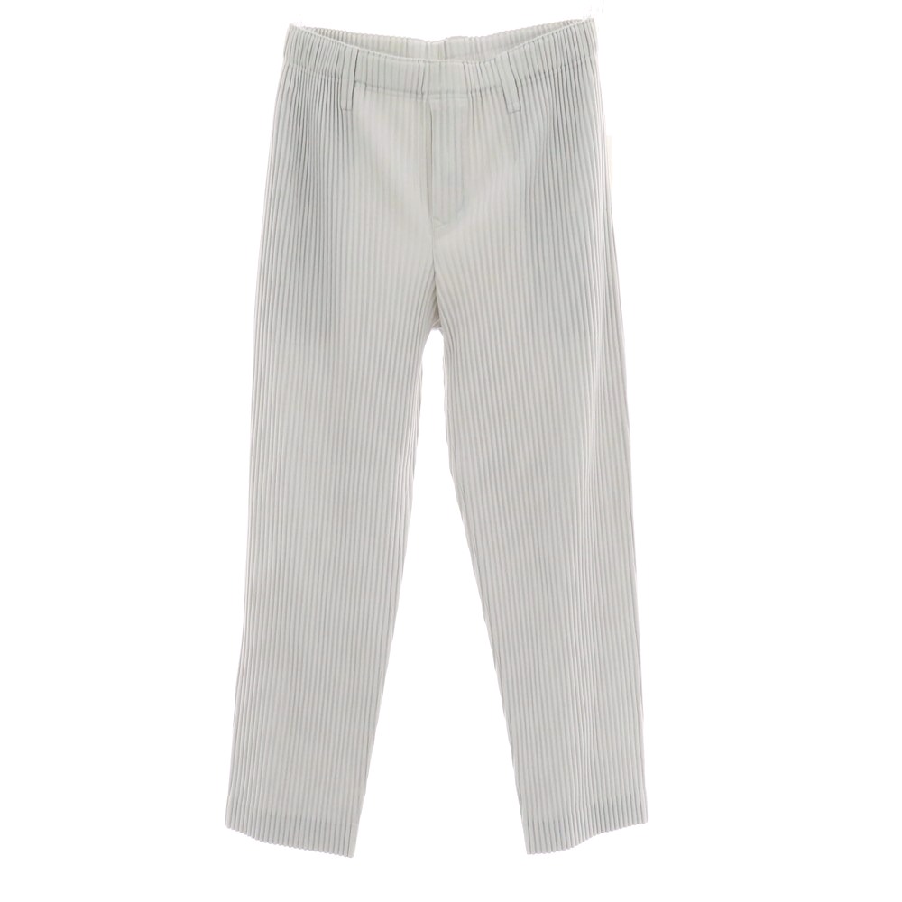 【中古】オム プリッセ イッセイミヤケ HOMME PLISSE ISSEY MIYAKE ポリエステル プリーツ イージーパンツ ライトグレー【サイズ3】【S/S/A/W】【状態ランクA】【メンズ】
