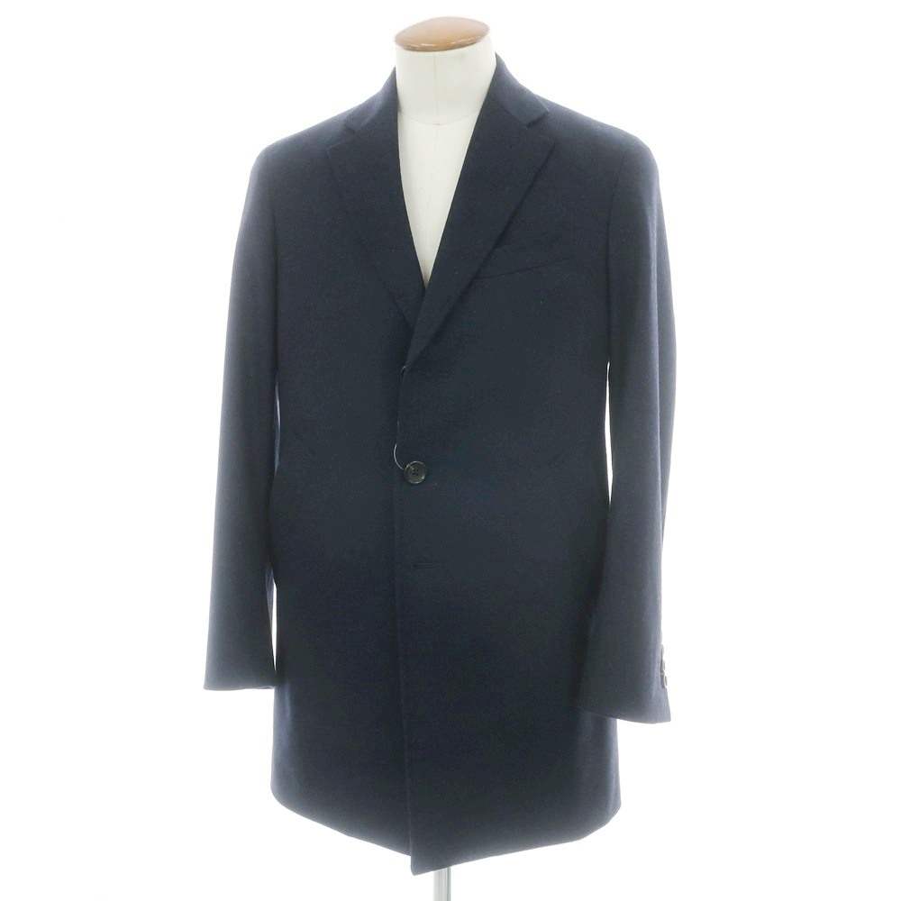 【SALE10%OFF/返品不可】【中古】ダーバン D’URBAN 羊毛 チェスターフィールドコート ダークネイビー【大いさＭ】【A/W】【物質の状態序列付けるA】【メンズ】[APD]