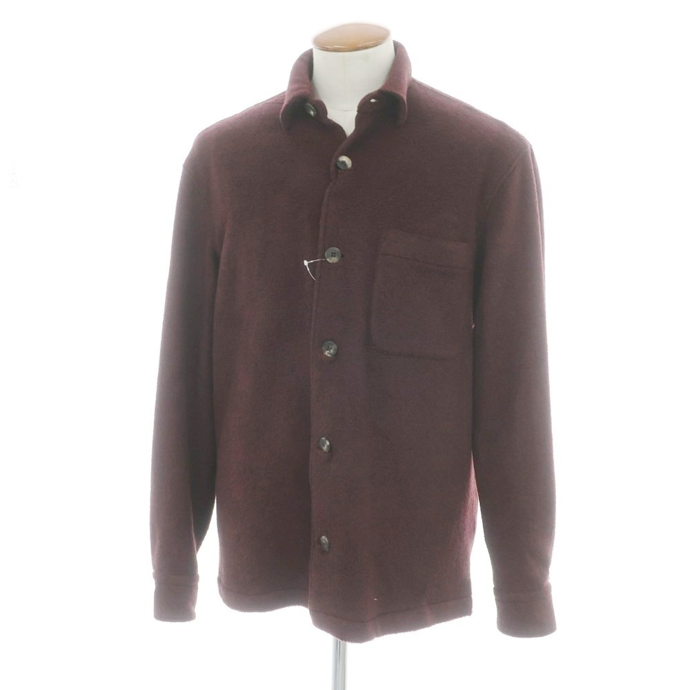 【新品】ドッピアアー DOPPIAA ポリウレタンラミー シャツジャケット ブルゾン ワイン【サイズＭ】【A/W】【状態ランクN】【メンズ】[APD]