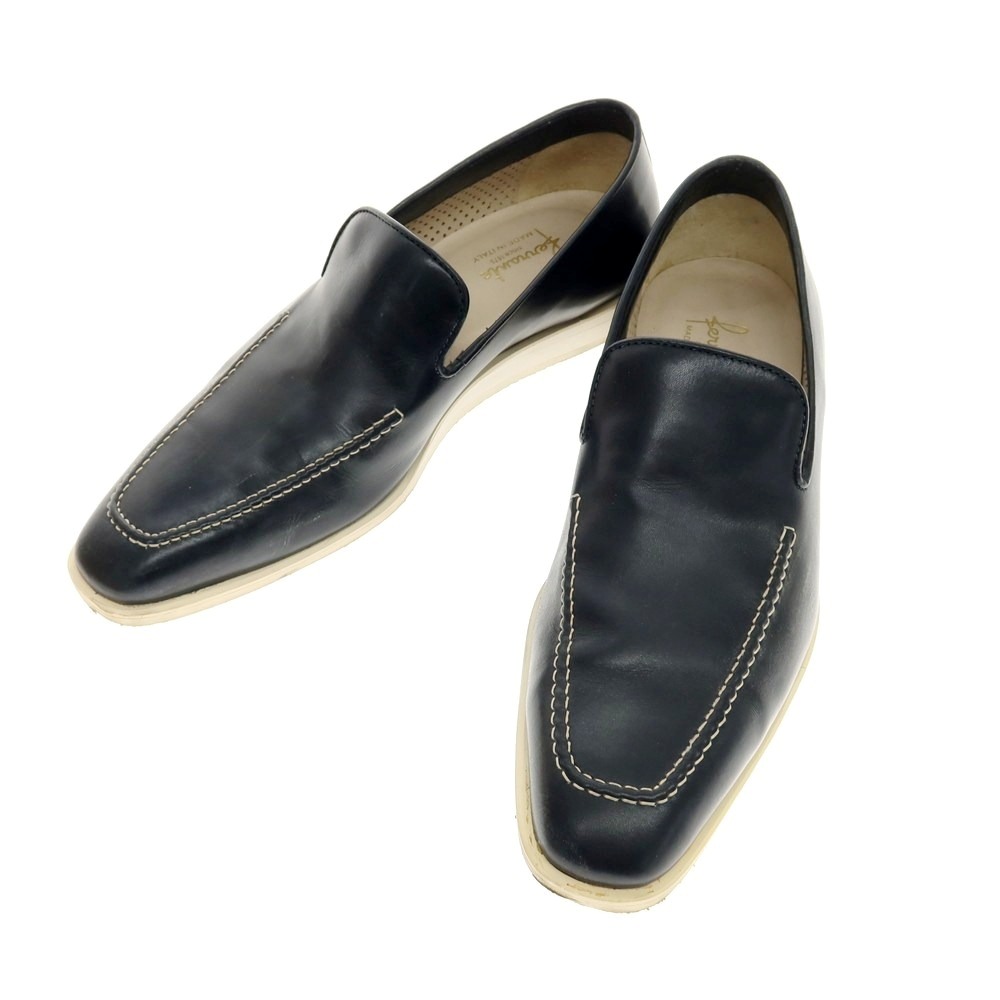 【中古】フェランテ FERRANTE ヴァンプローファー ネイビー【サイズ7 1/2】【S/S/A/W】【状態ランクC】【メンズ】