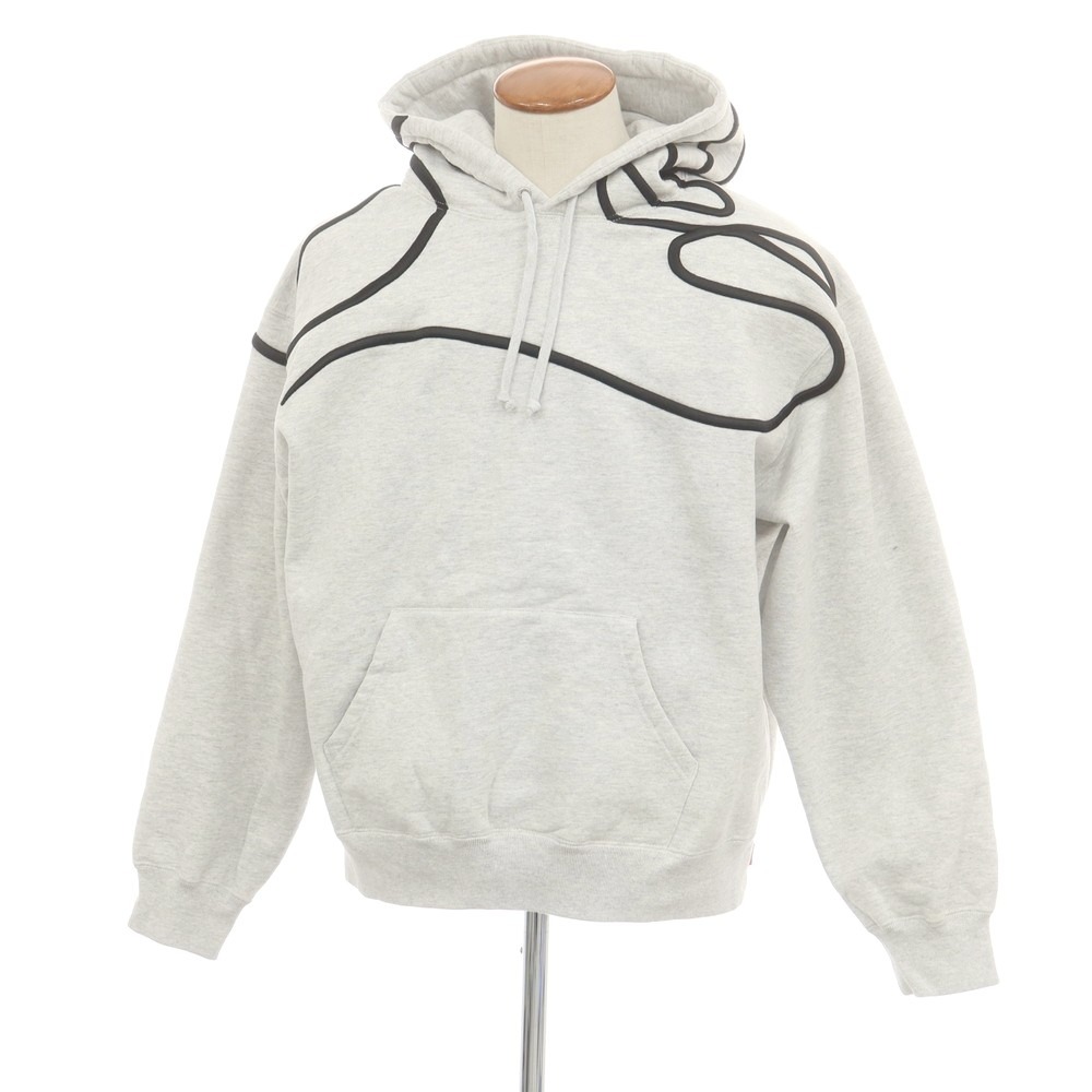【中古】シュプリーム Supreme 2025年春夏 Shoulder Script Hooded Sweatshirt パーカー しろがね色【大いさM】【A/W】【物質の状態位置付けるB】【メンズ】[APD] トップス-パーカー-メンズファッション