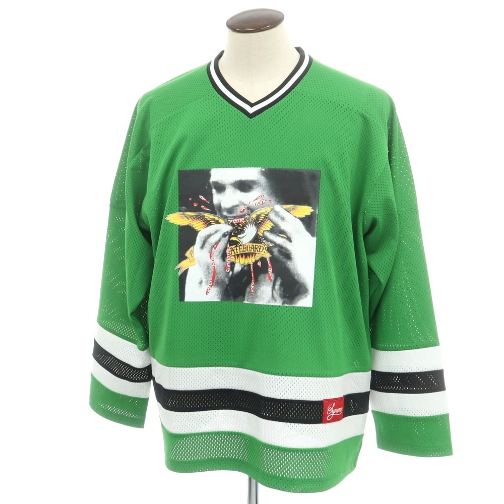 【中古】シュプリーム Supreme × ANTIHERO 2025年秋冬 Ozzy Hockey Jersey 長袖Ｔシャツ グリーン【サイズL】【S/S/A/W】【状態ランクA】【メンズ】