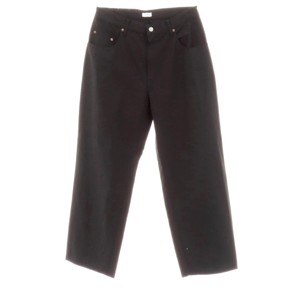 【中古】シオタ CIOTA コットン系 ワイド テーバード 5ポケットパンツ ブラック【サイズ表記なし（L位）】【S/S】【状態ランクA】【メンズ】[APD]