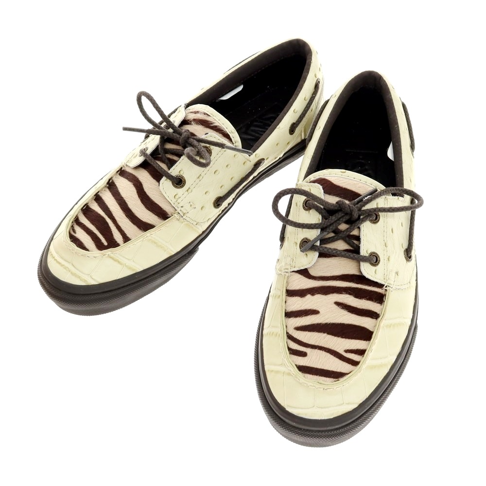 【中古】【未使用】バンズ VANS デッキシューズ スニーカー ライトベージュ【サイズ26.5】【S/S/A/W】【状態ランクS】【メンズ】