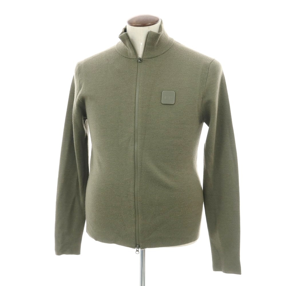 【中古】シーピーカンパニー C.P.Company ウールアクリル ジップアップ カーディガン オリーブ【サイズ50】【A/W】【状態ランクC】【メンズ】[APD]