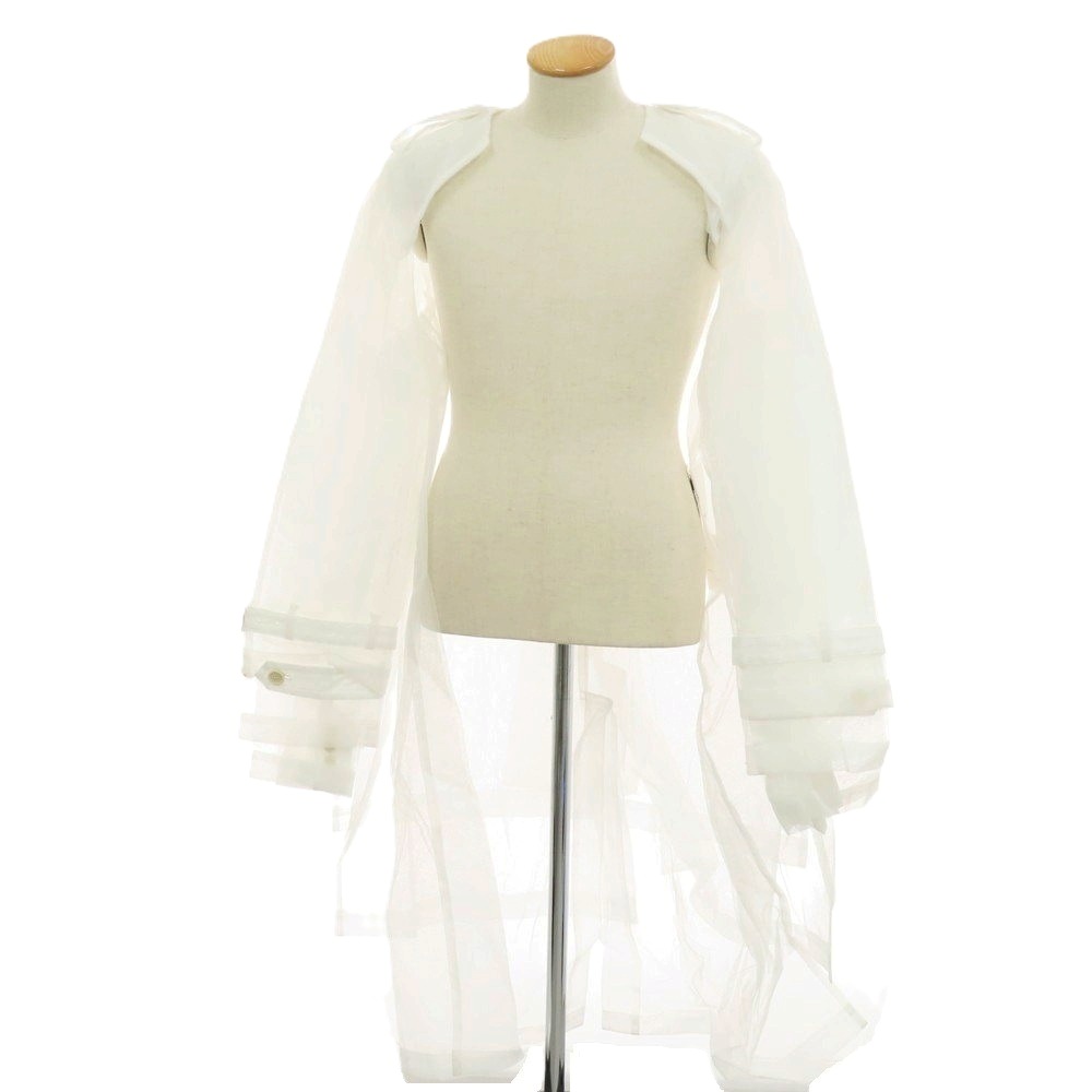 【中古】【未当て嵌める】コムデギャルソンオムプリュス COMME des GARCONS HOMME PLUS 2025年春夏 ナイロン チュール 厚地の外套 白いこと【大きさS】【S/S】【物質の状態価値づけるS】【メンズ】[BPD]