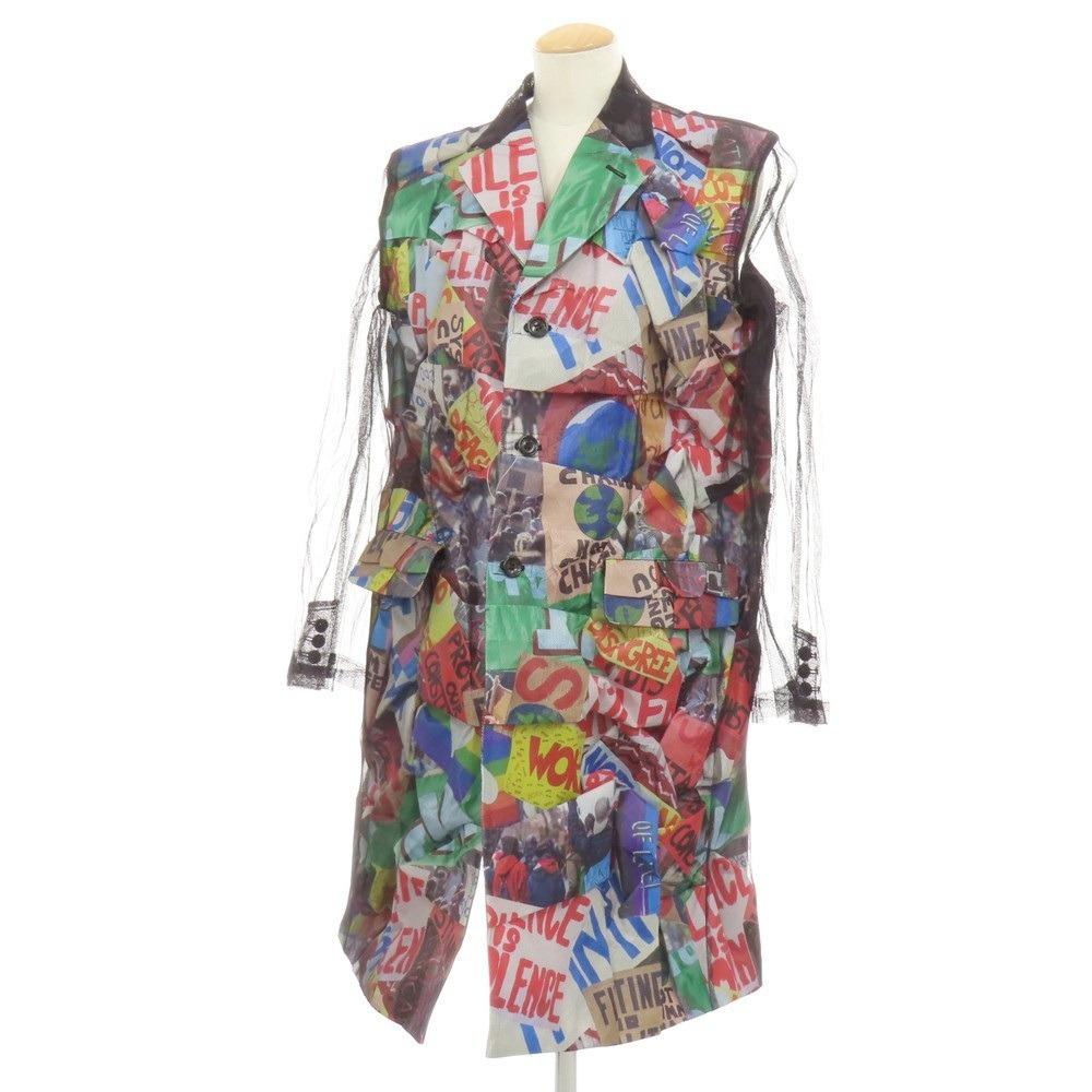 【中古】コムデギャルソン COMME des GARCONS 2025年春夏 ナイロン チュール チェスターフィールドコート ブラック【サイズM】【S/S】【状態ランクA】【レディース】[APD] 59,730円