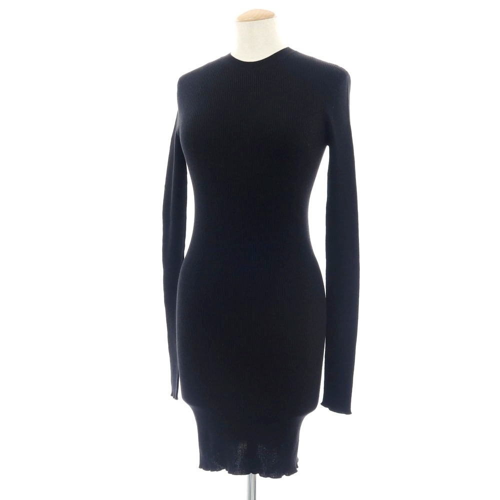 【中古】バレンシアガ BALENCIAGA 綿織物 リブニット 衣装 黒いこと【大きさS】【S/S/A/W】【物質の状態序列付けるA】【レディース】[APD]