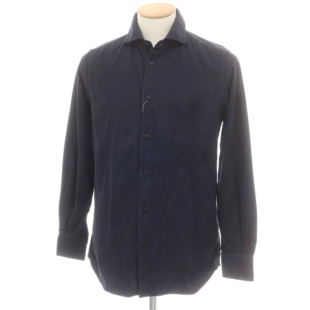 【新品】グランシャツ Glanshirt コーデュロイ カジュアルシャツ ネイビー【サイズ38】【A/W】【状態ランクN】【メンズ】[APD]