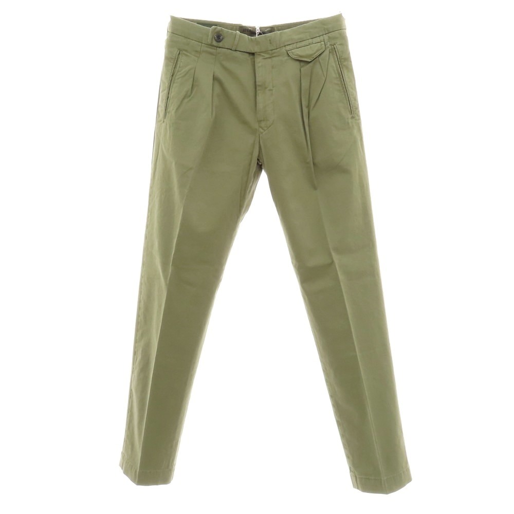 【SALE10%OFF/返品不可】【新品】インコテックス スラックス INCOTEX SLACKS 伸ばすこと 綿織物 カジュアルスラックスパンツ オリーブ【大きさ33】【S/S】【物質の状態位置づけるN】【メンズ】[BPD]