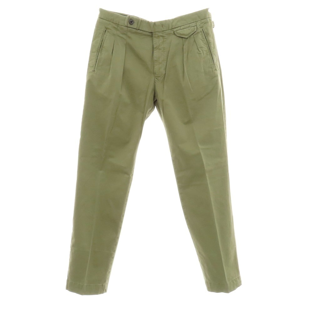 【新品】インコテックス スラックス INCOTEX SLACKS ストレッチ コットン カジュアルスラックスパンツ オリーブ【サイズ34】【S/S】【状態ランクN】【メンズ】[APD]
