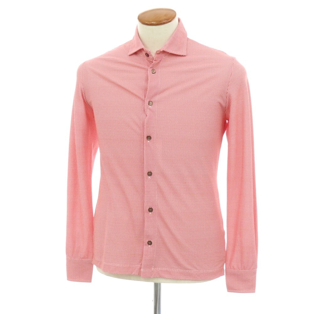 【SALE30%OFF/返品不可】【新品】ザノーネ ZANONE アイスコットン ワイドカラー カジュアルシャツ レッドxホワイト【サイズ46】【S/S】【状態ランクN】【メンズ】[CPD]｜リタリオリブロ