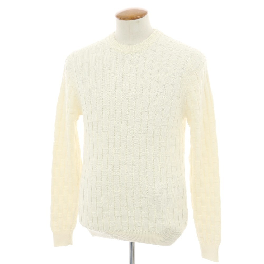 【SALE10%OFF/返品不可】【新品】ザノーネ ZANONE コットン クルーネック プルオーバーニット アイボリー【サイズ48】【S/S】【状態ランクN】【メンズ】[CPD]｜リタリオリブロ
