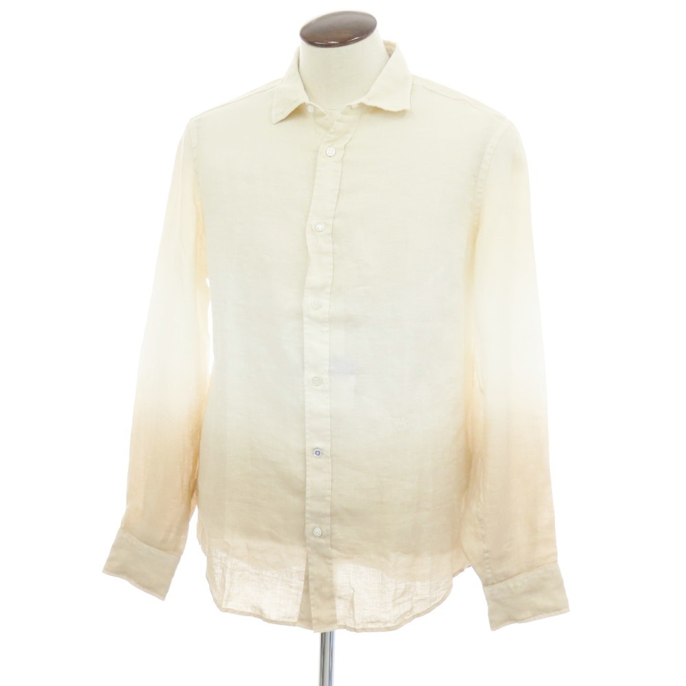 【新品】ヤコブコーエン JACOB COHEN リネン グラデーション カジュアルシャツ ベージュxホワイト【サイズL】【S/S】【状態ランクN】【メンズ】[APD] 17,710円