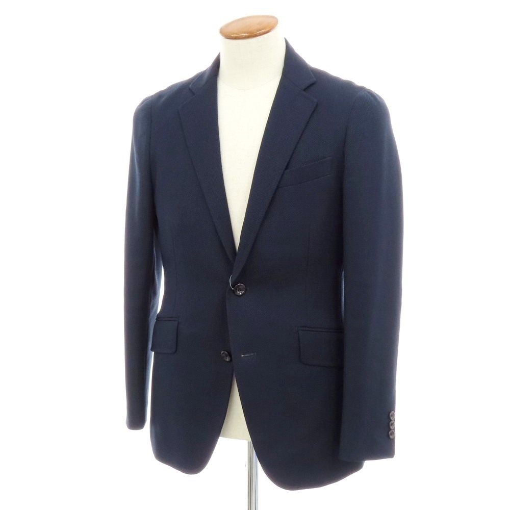 【中古】タケオキクチ TAKEO KIKUCHI CITY SETTER ポリエステル 2B テーラードジャケット ネイビー【サイズ2】【S/S/A/W】【状態ランクB】【メンズ】