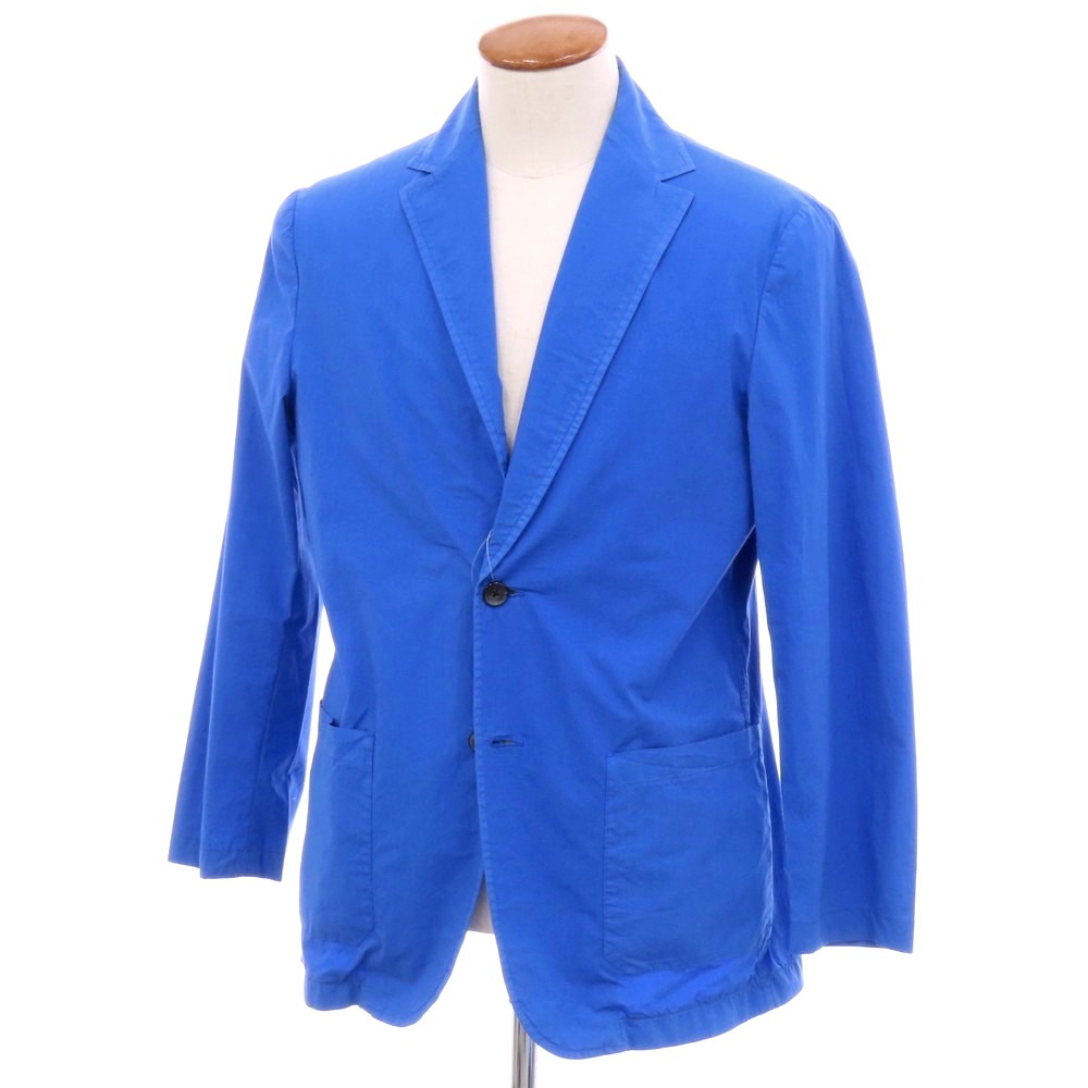 【中古】ティージャケット T-JACKET T-Earth ストレッチ コットン 2B カジュアルジャケット ブルー【サイズM】【S/S】【状態ランクC】【メンズ】[APD]