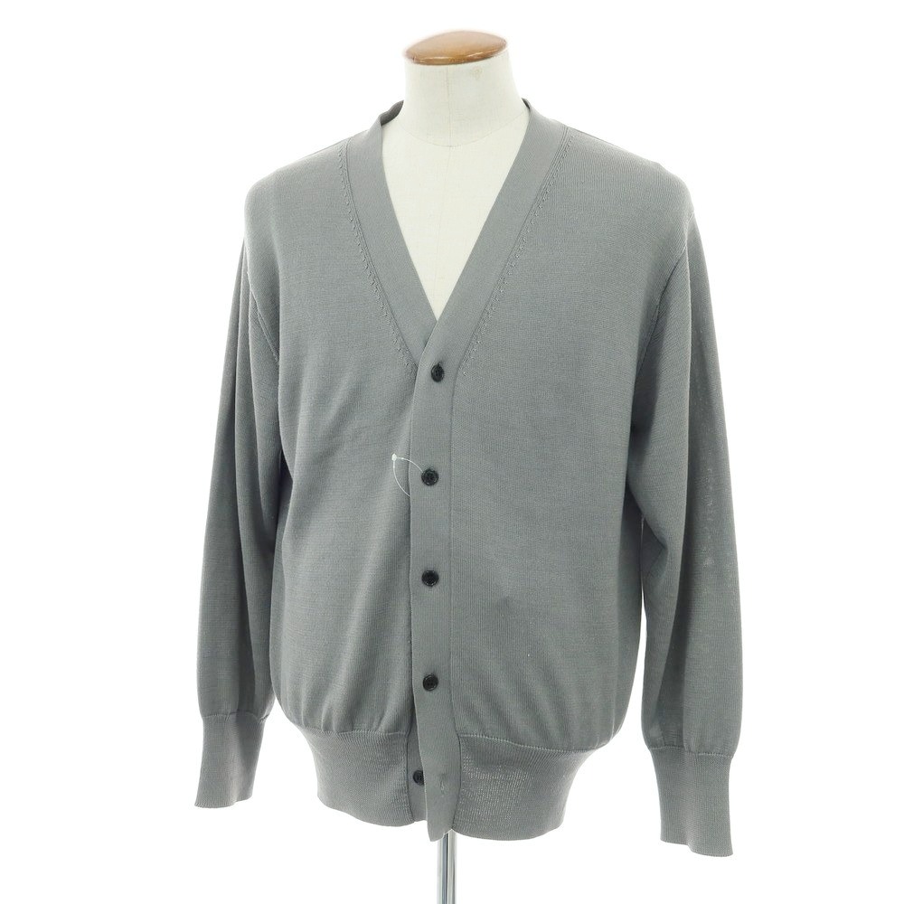 【中古】レンコントラント RENCONTRANT ハイゲージ シルク カーディガン グレー【サイズM】【S/S/A/W】【状態ランクC】【メンズ】[APD]