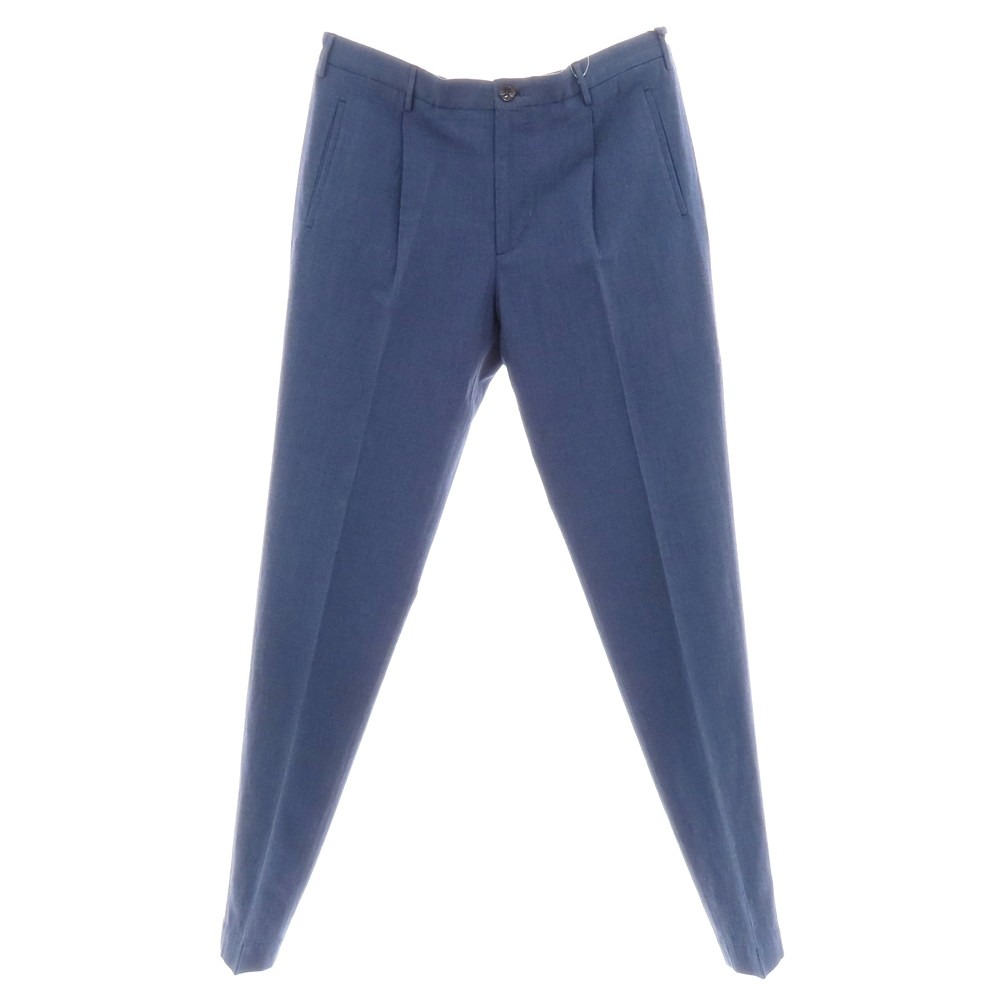 【新品】インコテックス 投げること御召しもの INCOTEX SLOWEAR 54型 tapered fit 人絹綿織物 カジュアルスラックスパンツ 青碧xダークネイビー【大きさ52L】【S/S】【物質の状態位置づけるN】【メンズ】[BPD]