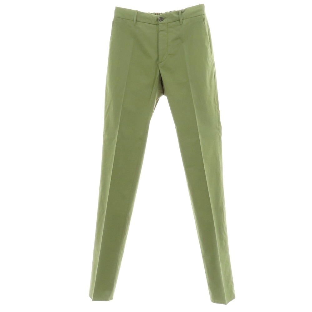 【新品】インコテックス 投げることお召しもの INCOTEX SLOWEAR 30型 slim fit 伸ばすこと綿織物 イージースラックスパンツ オリーブ緑であること【大きさ44】【S/S】【物質の状態価値づけるN】【メンズ】[BPD]