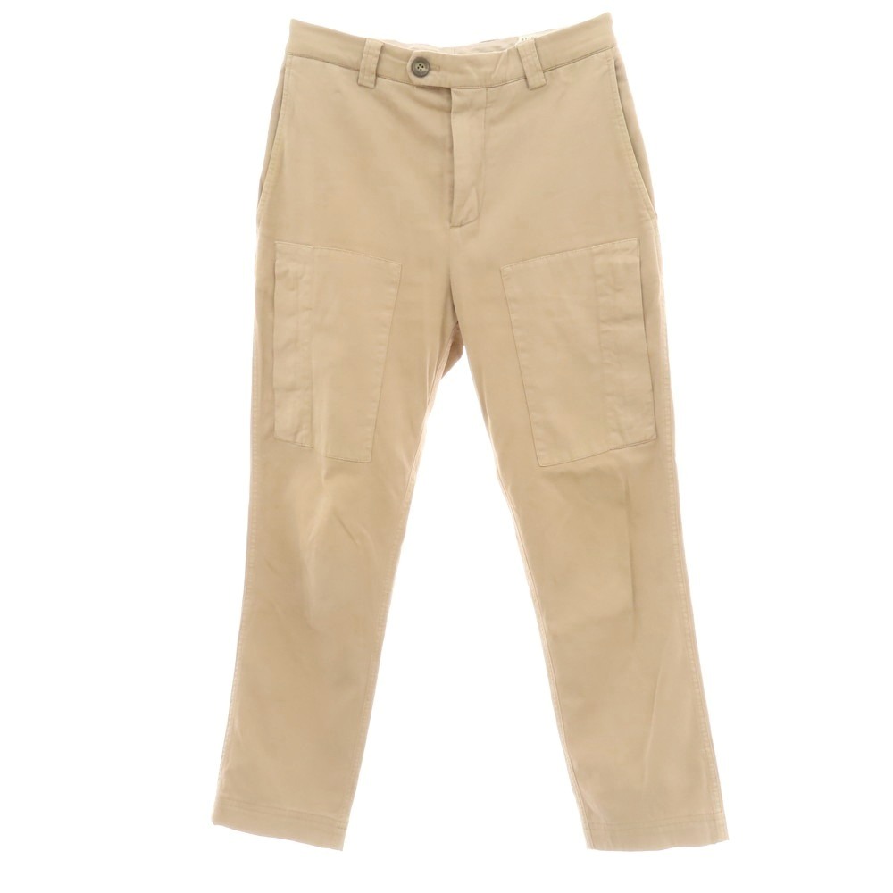 【中古】ブルネロクチネリ Brunello Cucinelli 伸ばすこと 綿織物 カジュアルスラックスパンツ ベージュ【大きさ44】【S/S】【物質の状態位置づけるC】【メンズ】[BPD]
