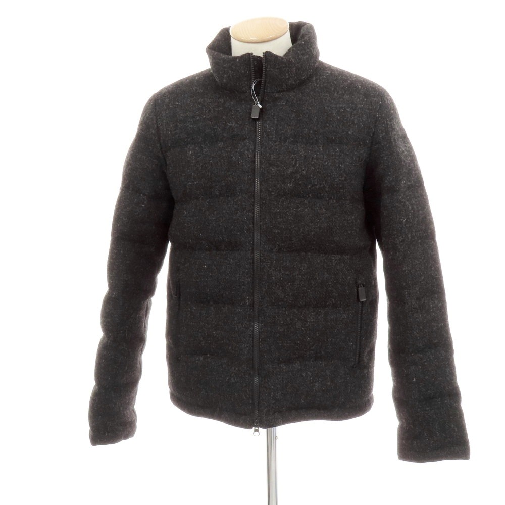 【SALE10%OFF/返品不可】【中古】アスペジ ASPESI 羊毛 ハリスツィード 照明ランプ色合い ダブルジップ 落ち込む上衣 黒いことx薄墨色【大いさS】【A/W】【物質の状態序列付けるB】【メンズ】[APD]