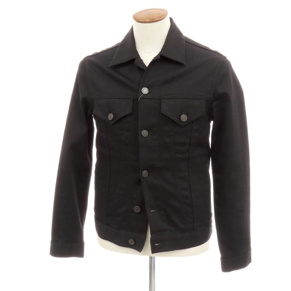 【中古】ピーティートリノ デニム PT TORINO DENIM Double Black Denim Jacket ストレッチコットン デニムジャケット ブラック【サイズ48】【S/S/A/W】【状態ランクB】【メンズ】