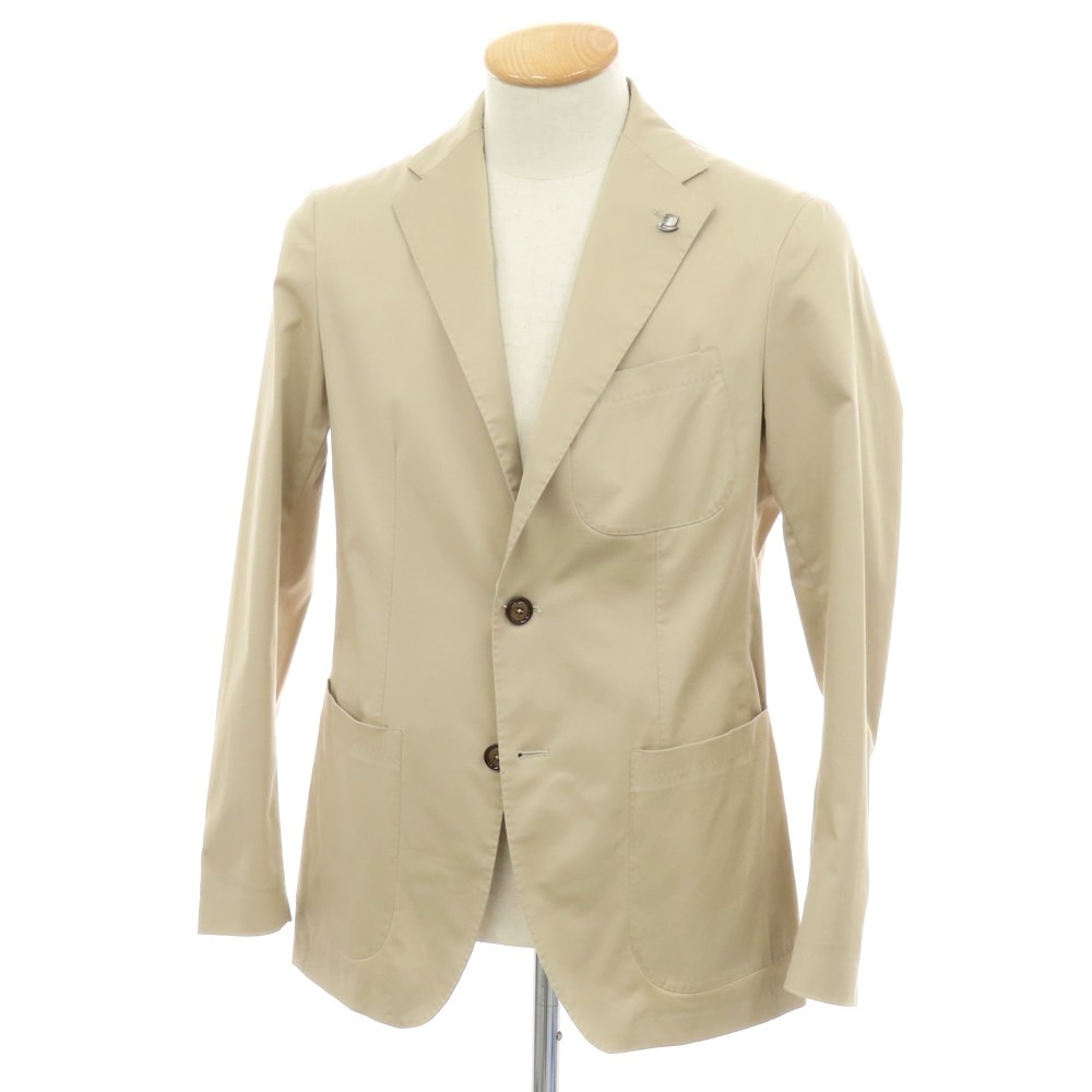 【中古】タリアトーレ TAGLIATORE ストレッチコットン カジュアルジャケット ダークベージュ【サイズ44】【S/S】【状態ランクB】【メンズ】[APD]