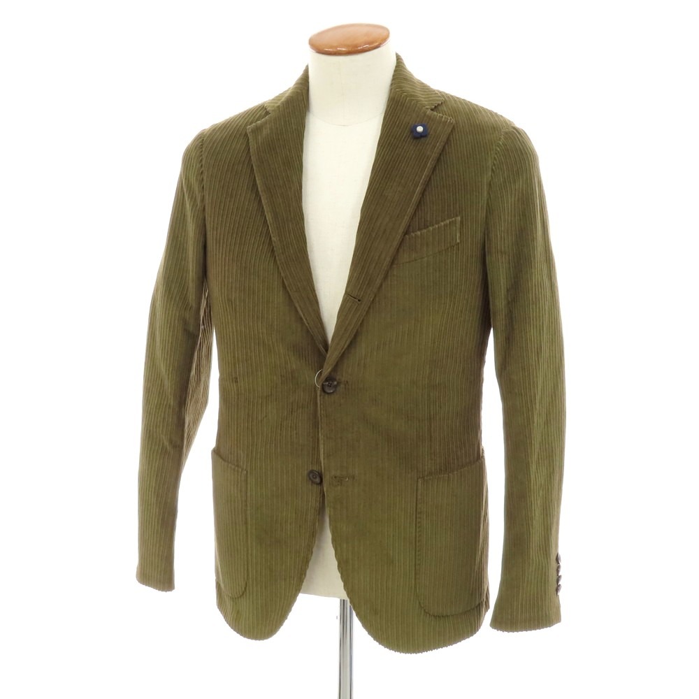 【中古】ラルディーニ LARDINI コーデュロイ カジュアルジャケット オリーブ【サイズ46】【A/W】【状態ランクB】【メンズ】[APD]