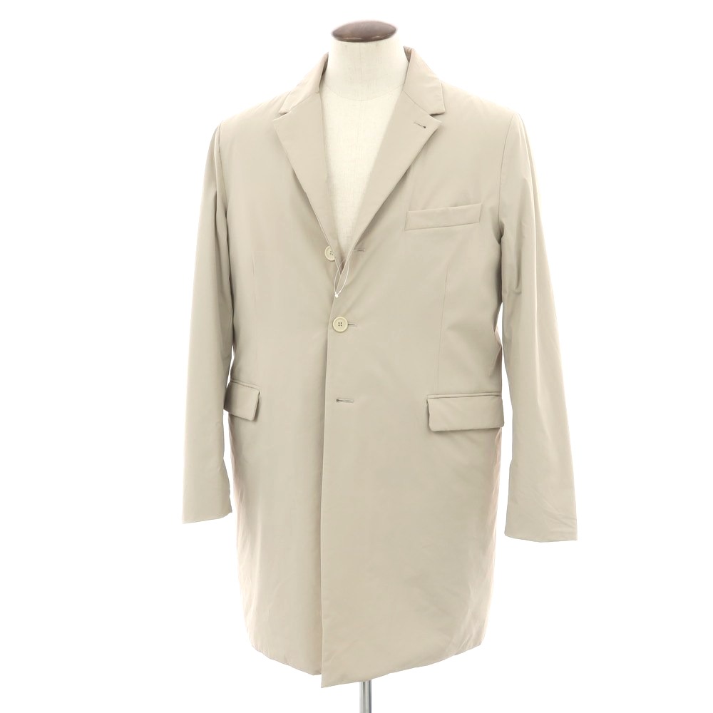 【中古】アスペジ ASPESI NUVOLA COMFORT ナイロンポリウレタン 中綿入り口・入口 チェスターフィールドコート ベージュ【大きさL】【A/W】【物質の状態序列付けるC】【メンズ】[APD]