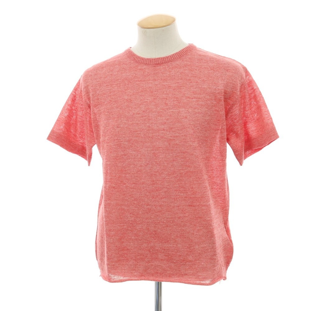 【新品】ヴィルーム V::loom リネン クルーネック 半袖 プルオーバーニット レッド【サイズM】【S/S】【状態ランクN】【メンズ】[APD]