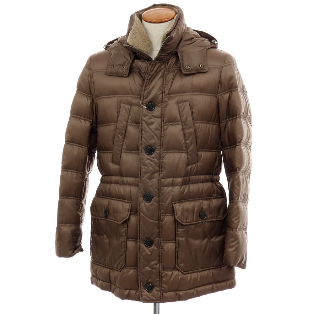 【中古】ヘルノ Herno ストレッチナイロン ダウンコート グレーブラウン【サイズ48】【A/W】【状態ランクC】【メンズ】[APD]