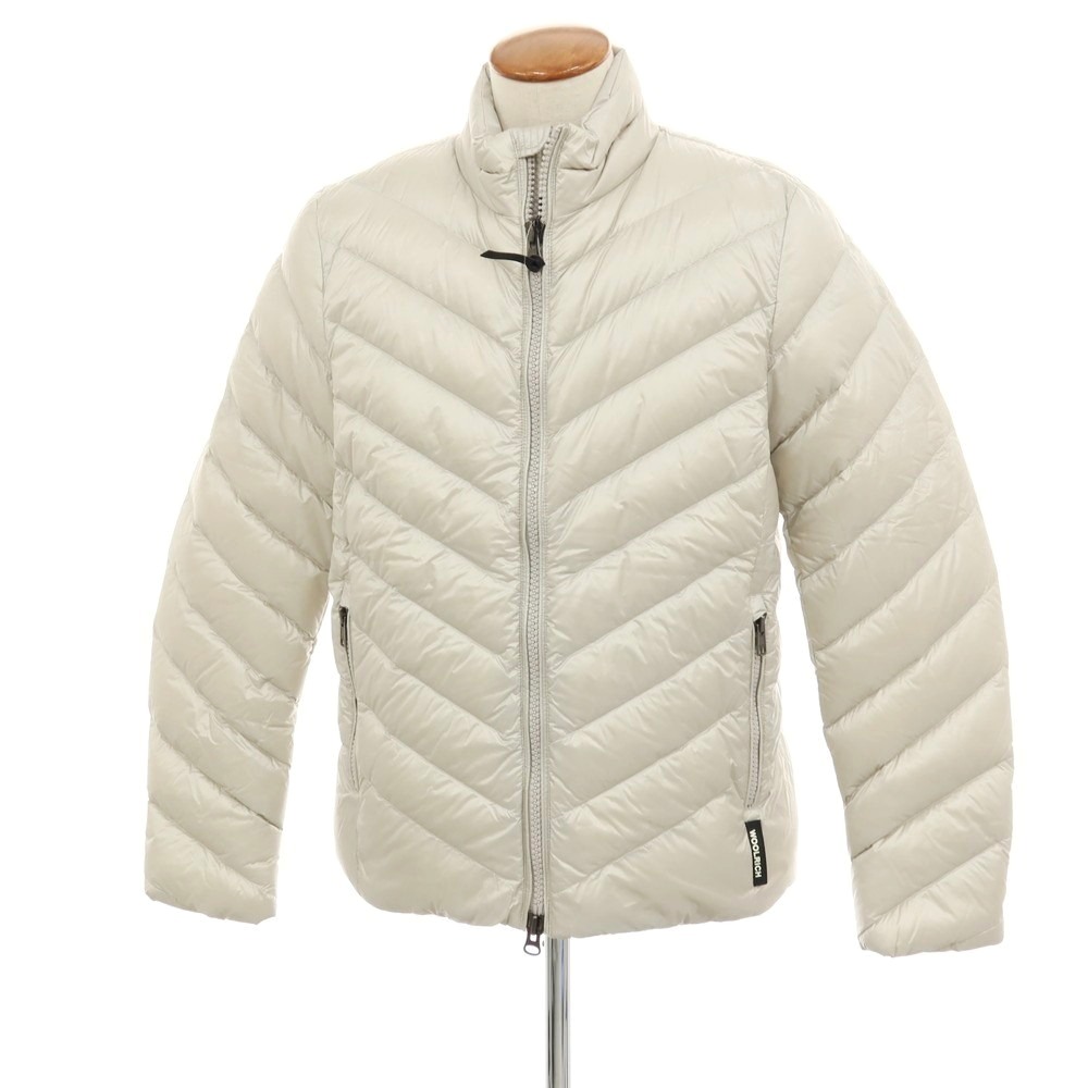 【中古】羊毛金持ち WOOLRICH ナイロン 照明ランプ色つや ダブルジップ 落ち込む上衣 象牙色【大きさM】【A/W】【物質の状態序列付けるA】【メンズ】[APD]