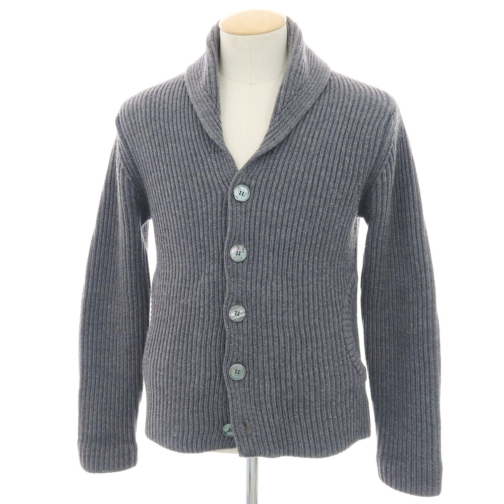 【SALE10%OFF/返品不可】【中古】ザノーネ ZANONE 羊毛 膝掛け色合い リブニット ジレー グレージュ【大いさ44】【A/W】【物質の状態序列付けるB】【メンズ】[APD]