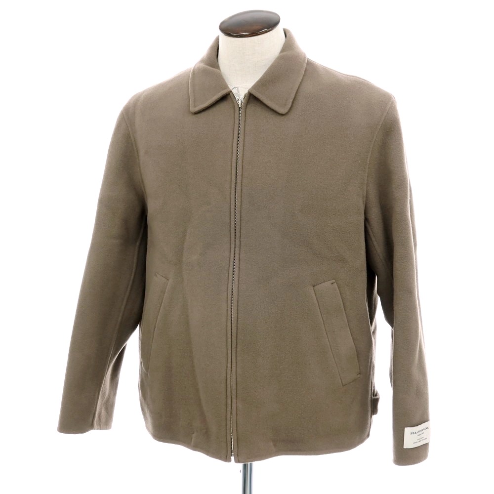 【中古】【未使用】グリーンレーベルリラクシング green label relaxing SUPER140’Sプレジャーウール＆ナイロンポリエステル ジップアップブルゾン トープ【サイズL】【A/W】【状態ランクS】【メンズ】[APD]