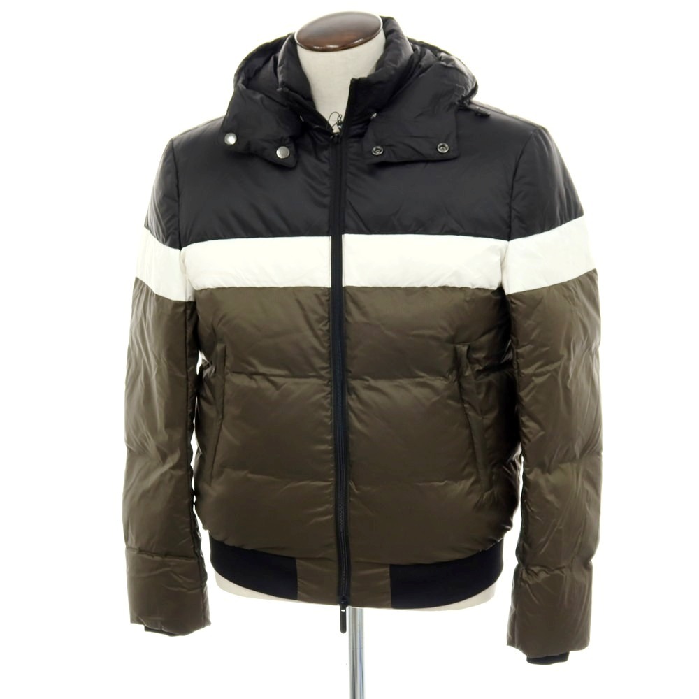 【SALE10%OFF/返品不可】【中古】【未当てはめる】エン急性灰白髄炎 アルマーニ EMPORIO ARMANI ナイロン 落ち込む上衣 オリーブ緑であることx黒いこと【大いさ50】【A/W】【物質の状態序列付けるS】【メンズ】[APD]