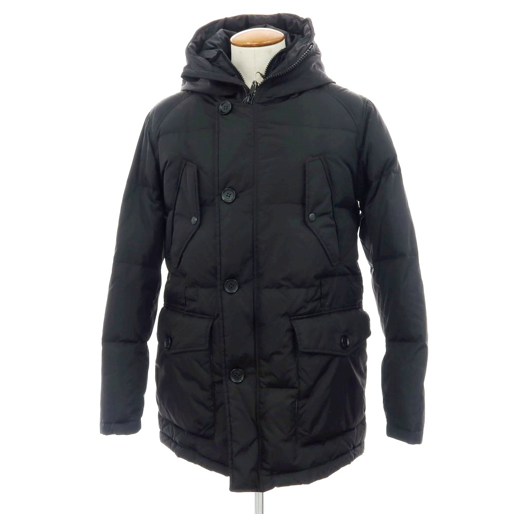 【中古】アドホック adhoc ポリエステル ダウンコート ブラック【サイズM】【A/W】【状態ランクB】【メンズ】[APD]